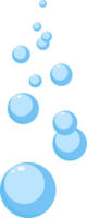 Blue Water Drops Pattern with Bubbles and Circles Illustration in a Clean and Transparent Design png