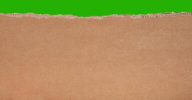 Green screen cardboard texture background. Old vintage brown paper box surface. photo