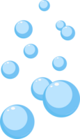 Blue Water Drops Pattern with Bubbles and Circles Illustration in a Clean and Transparent Design png