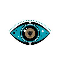 Eye Evil Devil Mystic Magic Talisman Amulet Boho Symbol Sign Silhouette Icon vector