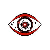 Eye Evil Devil Mystic Magic Talisman Amulet Boho Symbol Sign Silhouette Icon vector