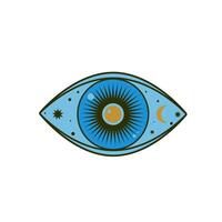 Eye Evil Devil Mystic Magic Talisman Amulet Boho Symbol Sign Silhouette Icon vector