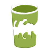 con hielo matcha verde té png