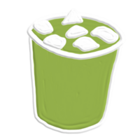 tè verde matcha latte png