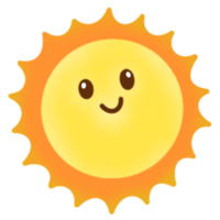 cute sun in the morning png