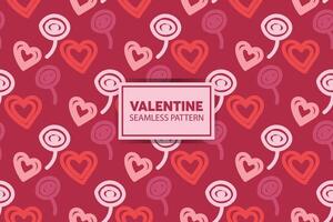 Background of hearts with cute ornament, in smooth red colors or pink colors. valentine day. vector