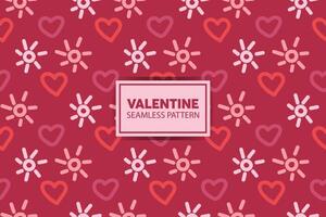 Background of hearts with cute ornament, in smooth red colors or pink colors. valentine day. vector