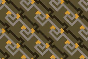 geometric seamless pattern background with vintage green, black and yellow color vector