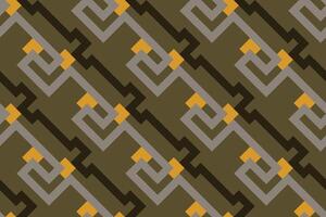 geometric seamless pattern background with vintage green, black and yellow color vector