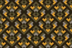 geometric seamless pattern background with vintage green, black and yellow color vector
