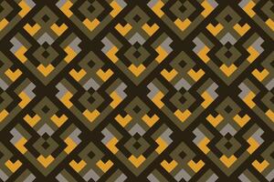 geometric seamless pattern background with vintage green, black and yellow color vector