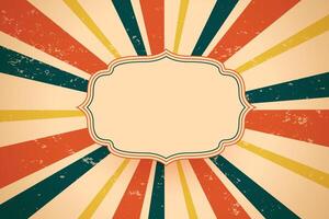 classic retro sunburst rays background vector