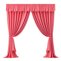 AI generated 3D Pink classic curtain png