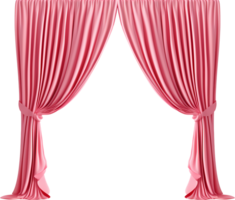 AI generated 3D Pink classic curtain png