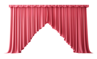 AI generated 3D Pink classic curtain png