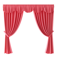 ai generado 3d rosado clásico cortina png