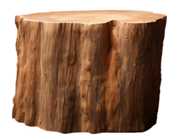 AI generated Wood logs podium cutout png