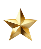 ai generado ilustración de 3d oro estrella ai generado png