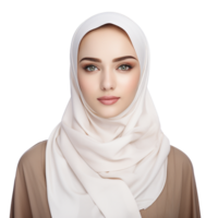 AI generated Muslim woman png isolated on transparent background