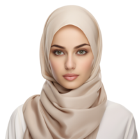 AI generated Muslim woman png isolated on transparent background