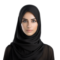 AI generated Muslim woman png isolated on transparent background