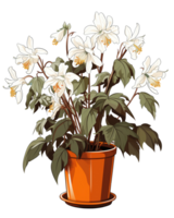 AI generated Illustration of a columbine flower flower on a transparent background png