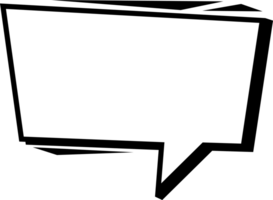 Speech bubble or chat bubble doodle design png