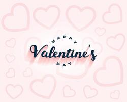 happy valentine's day heart pattern lovely background vector