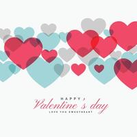 colorful valentine's day love hearts backgorund vector