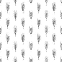 Seamless pattern with wheat doodle for decorative print, wrapping paper, greeting cards, wallpaper and fabric vector