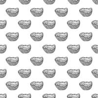 Seamless pattern with coconut doodle for decorative print, wrapping paper, greeting cards, wallpaper and fabric vector