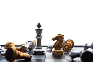 chess board game concept of business ideas and competition and stratagy plan success meaning photo