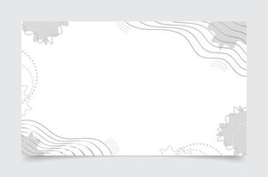 White Gray Minimalist Abstract Banner Background vector