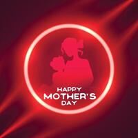 modern happy mothers day background with glowing light effect vector