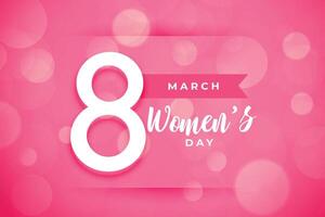 happy womens day background in pink color vector