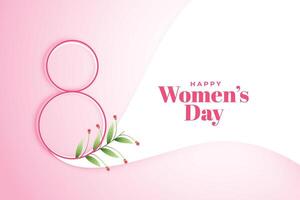 march 8th happy womens day poster design background vector