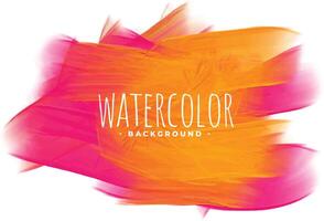 abstract watercolor background in pink and orange shade vector