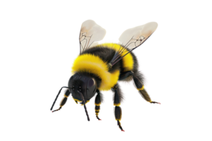 ai generado abeja en transparente antecedentes png