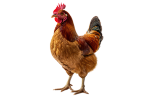 ai généré poulet sur une transparent Contexte png