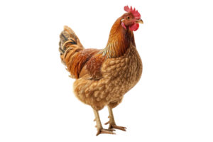 ai généré poulet sur une transparent Contexte png