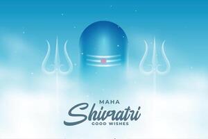 lord shiva shivling background for maha shivratri festival vector