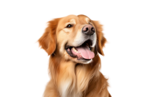 AI generated Golden retriever dog on transparent background png