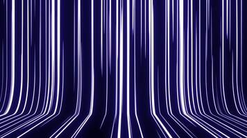 Moving neon lights in colorful lines glow in dark ways, bright and striped abstract patterns glow. Future technology background with scrolling at the speed of light. video