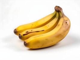 ai generado manojo de bananas aislado en blanco foto