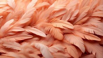 ai generado rosado flamenco plumas foto