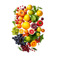AI generated Veggie Delights on Transparent Background png