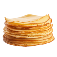 ai generado hecho en casa crepes felicidad en transparente antecedentes png