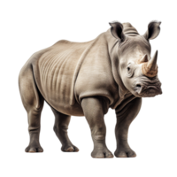 ai généré majestueux rhinocéros museau dans transparent png