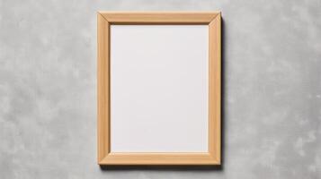 AI generated Blank Frame on Wall photo