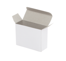 Open blank carton box isolated on transparent background. png